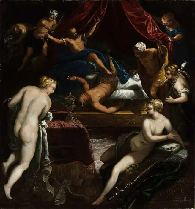 Robusti (Tintoretto), J.: Hercules vyhání Fauna z Omphaleiny postele