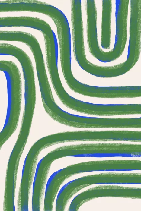 Studio, Miuus The: Green Abstract Lines