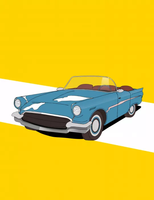 Nicholas: Voiture de sport rouge vintage