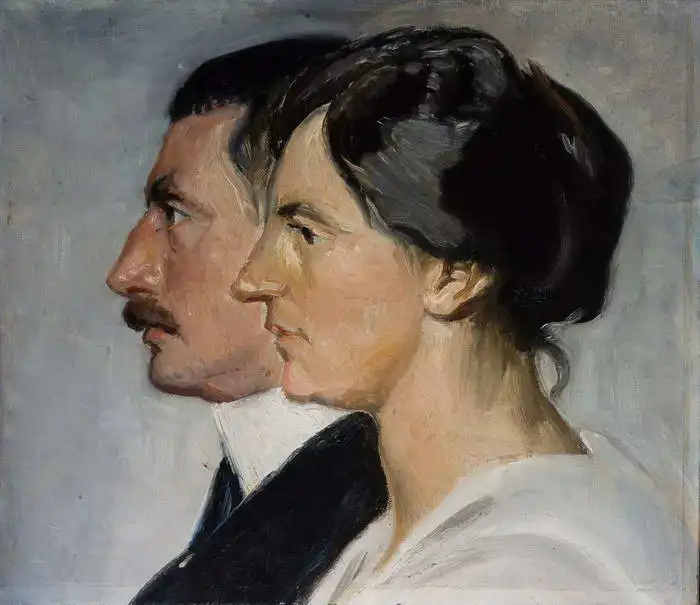 Ancher, Michael: Král Christian X. a královna Alexandrine dánská