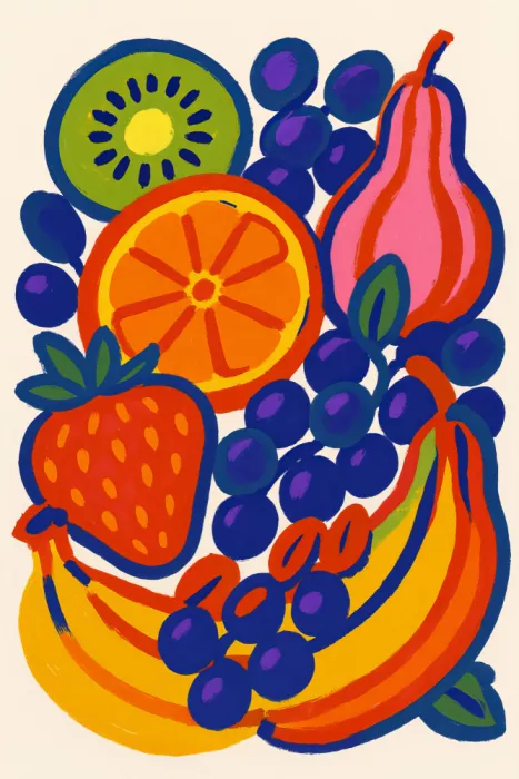 Studio, Floral Frida: Défilé de fruits 1