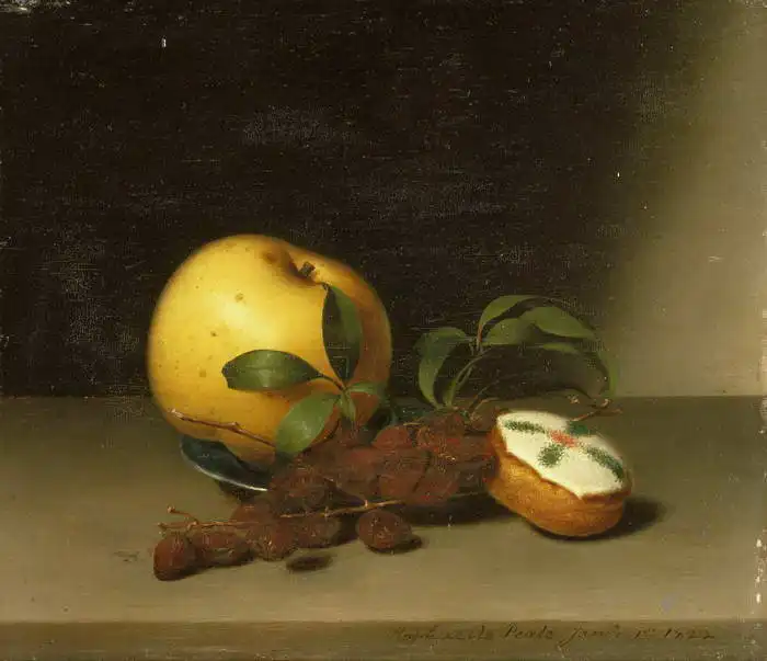 Peale, Raphaelle: Zátiší s jablkem a koláčkem