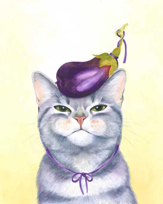 Brent, Isabelle: Gaston, Aubergine Cat