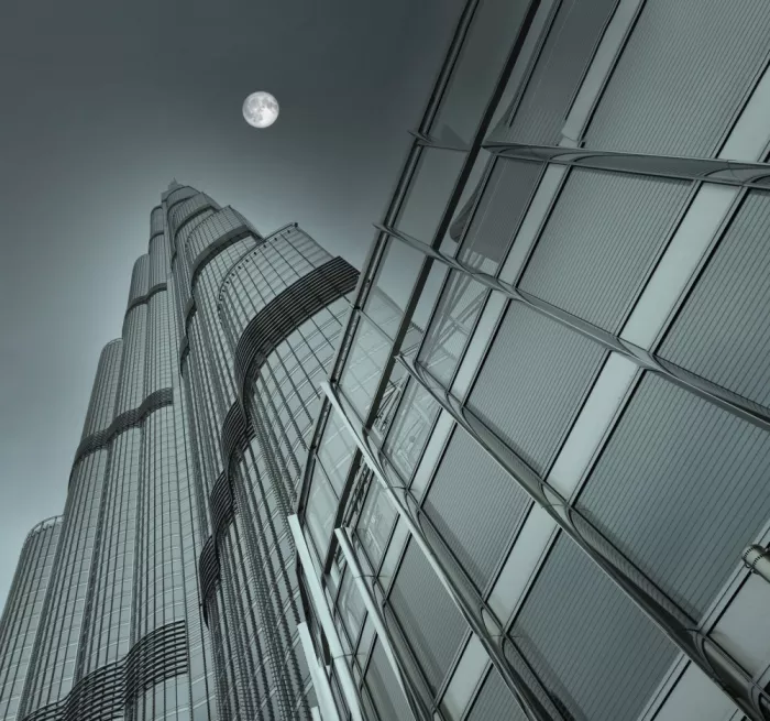 Wu, Qinyuan: Notte di luna @ Burj Khalifa Tower, Dubai