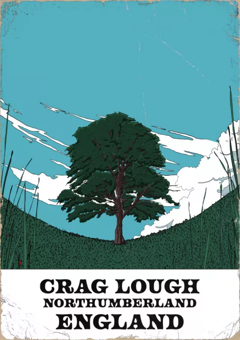 Nicholas: Grag Lough Northumberland Angleterre Affiche de voyage