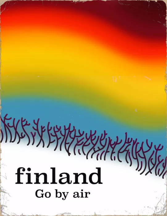 Nicholas: Affiche de Voyage Finlande Style Vintage