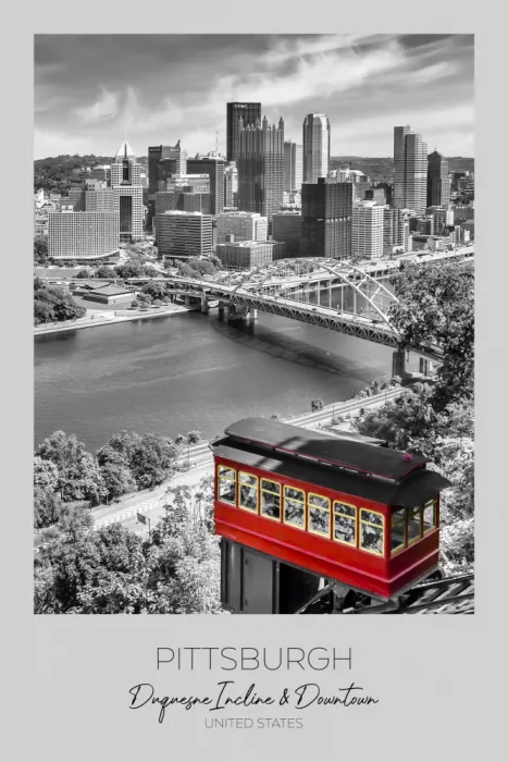 Viola, Melanie: Im Fokus: Pittsburgh Skyline mit Duquesne Incline | ColorKey