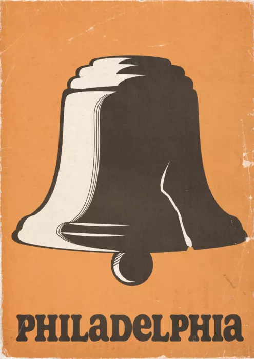 Nicholas: Affiche de voyage rétro Philadelphie