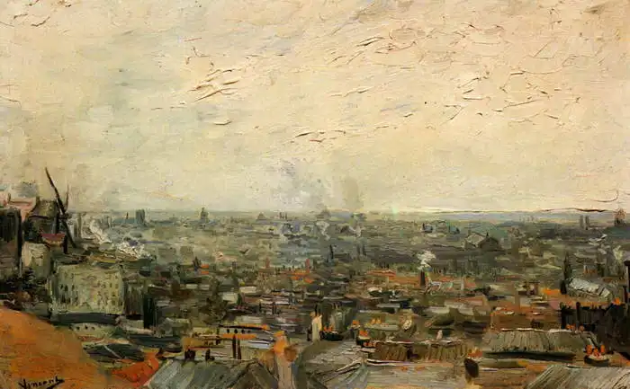 Gogh, Vincent van: Pohled na Paříž z Montmartru