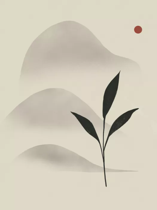 Dean, Little: Paysage minimaliste avec feuille