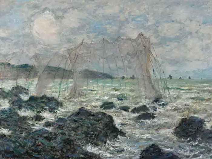 Claude Monet: Fishing nets at Pourville