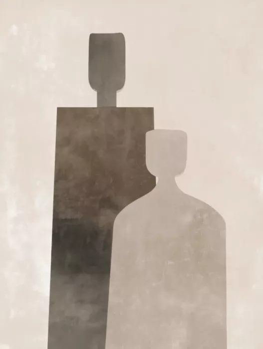 Imaginative: Ensemble – Estampe de figures abstraites minimalistes