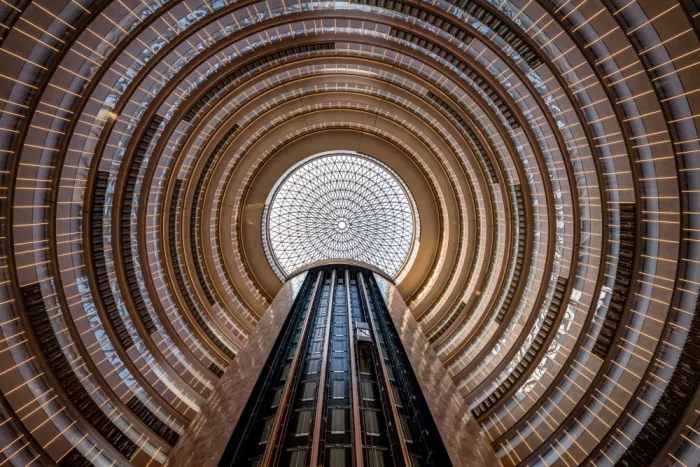 Liu, Ren Raymond: Upward View in the Hotel Atrium