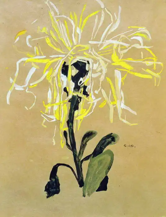 Schiele, Egon: Žluté chryzantémy