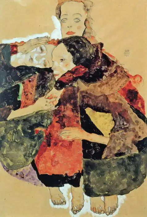 Schiele, Egon: Tři dívky