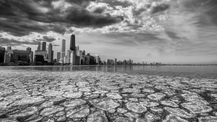Yang, Jimmy: Pancake ice in Lake Michigan