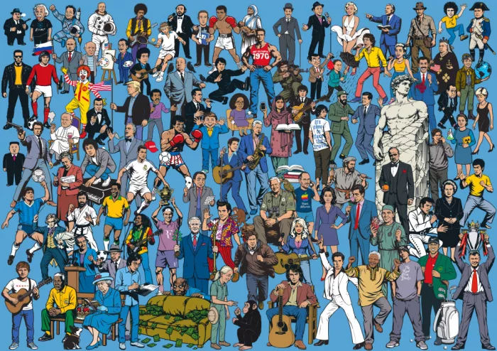 Kaminski, Carlo: Berühmte Personen Satire im Comic-Stil