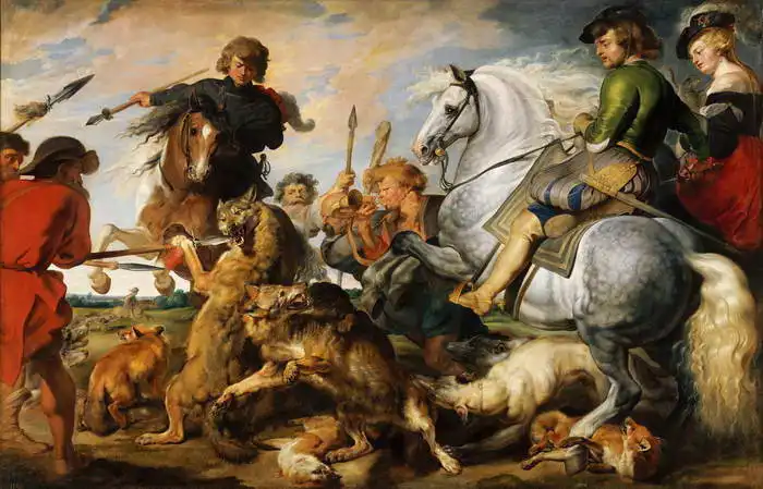 Rubens, Peter Paul: Wolf and fox hunting