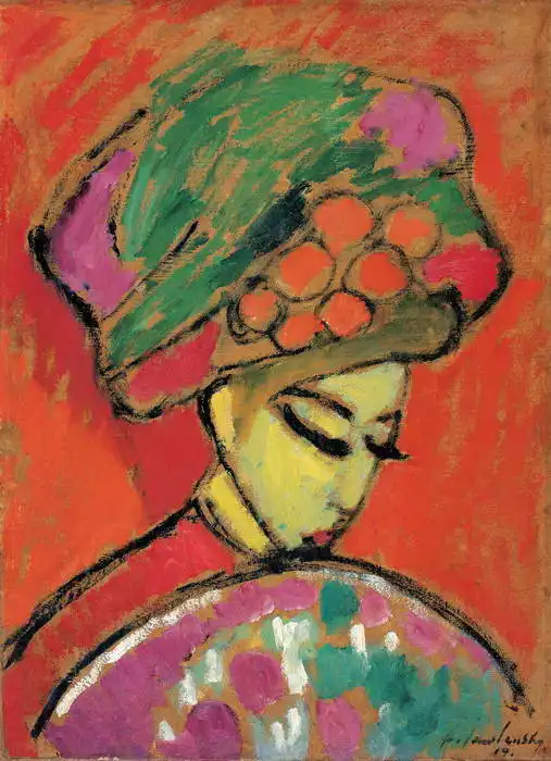 Jawlensky, von Alexej: Young girl with a floral hat