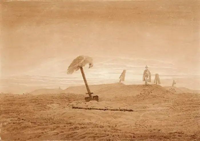 Friedrich, Caspar David: Krajina s hroby