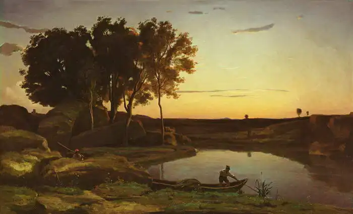 Corot, J. B. Camille: Krajina s jezerem
