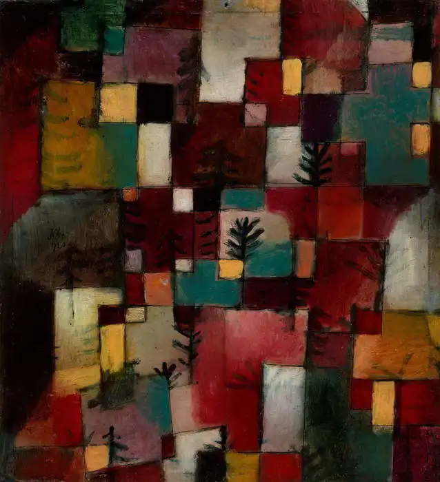 Klee, Paul: Červenozelené a fialkové rytmy