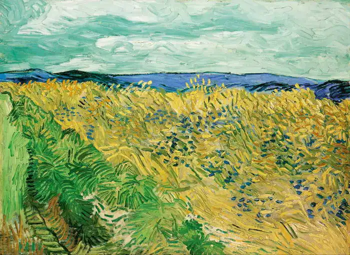 Gogh, Vincent van: Pšeničné pole a chrpy