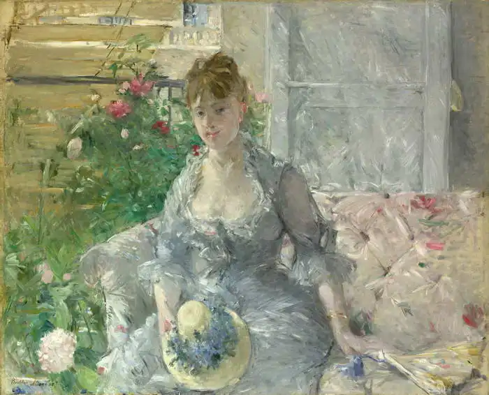 Morisot, Berthe: Mladá žena sedící na pohovce