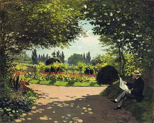 Monet, Claude: Adolphe Monet v zahradě