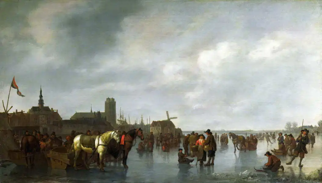 Calraet, Abraham van: Na ledě před Dordrechtem