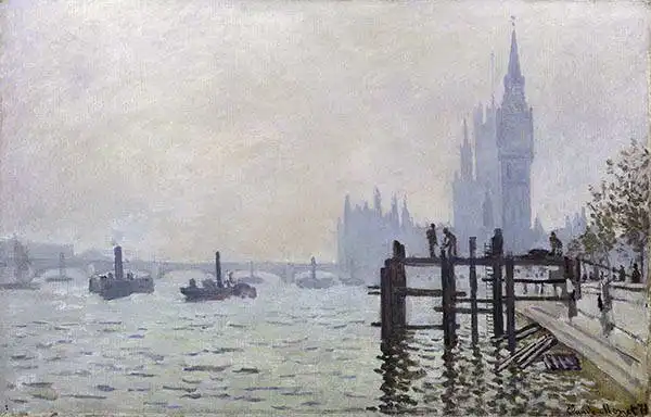 Monet, Claude: Temže pod Westminsterem