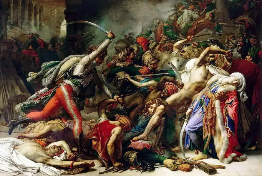 Girodet, Anne Louis: Vzpoura v Káhiře, 21. října 1798