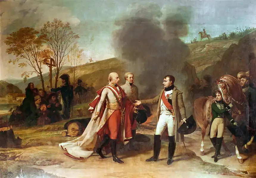 Gros, Antoine-Jean: Interview between Napoleon I and Francis II. After the battle of Austerlitz, 4.12 1805