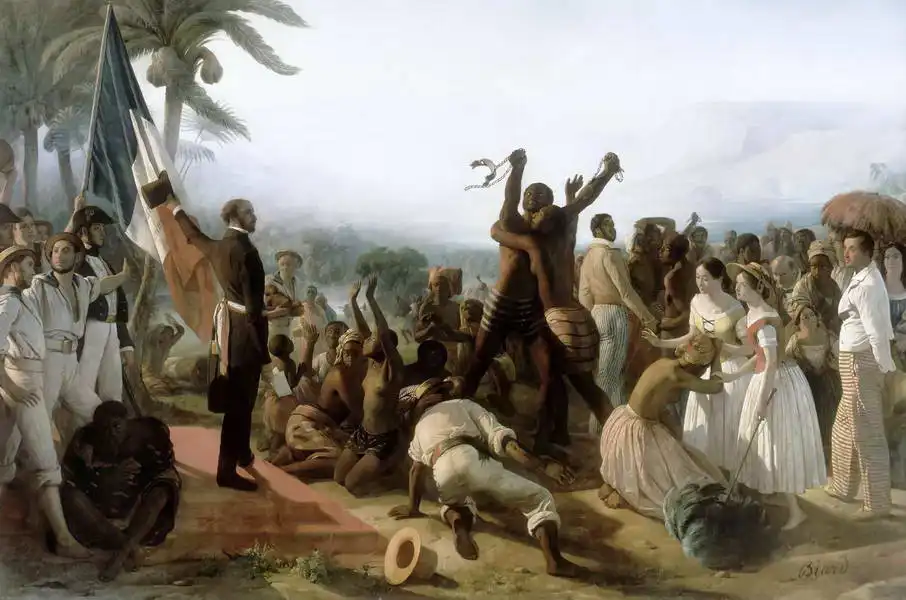 Biard, Auguste François: The announcement of the abolition of slavery in the French colonies