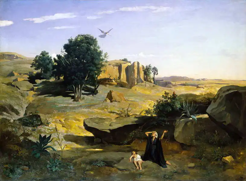 Corot, J. B. Camille: Hagar v divočině