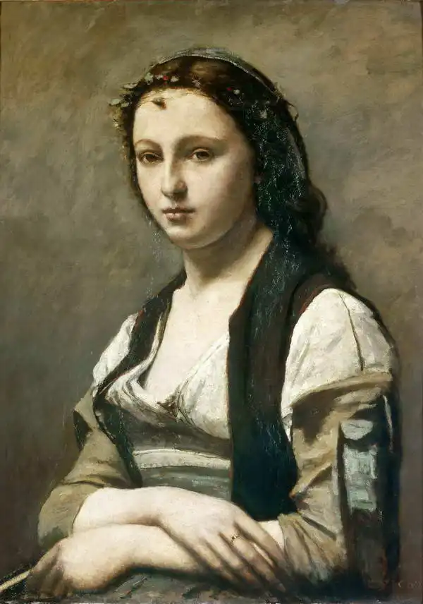 Corot, J. B. Camille: Žena s perlou