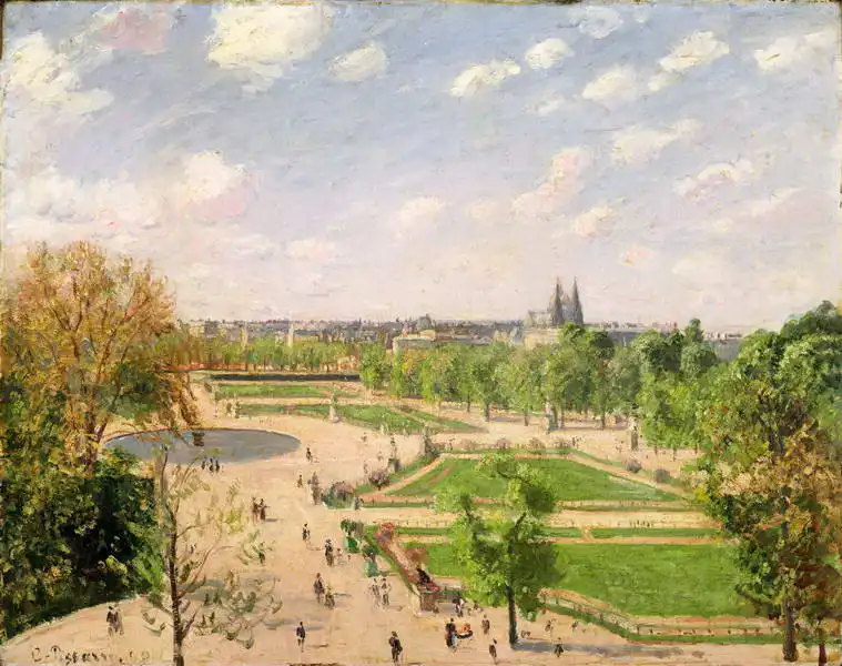Pissarro, Camille: Zahrada Tuileries v jarním ránu