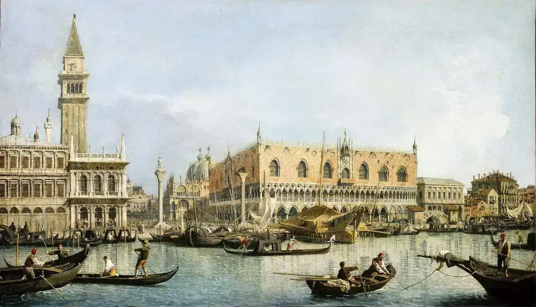 Canaletto, Giovanni: Molo, při pohledu od Sv. Marka