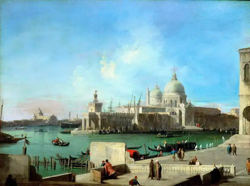 Canaletto, Giovanni: Pohled na Santa Maria della Salute od vjezdu do Grand Canal