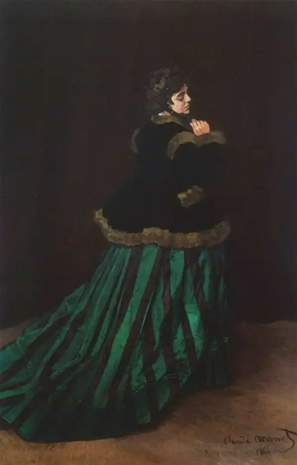 Monet, Claude: Žena v zelených šatech (Camille)