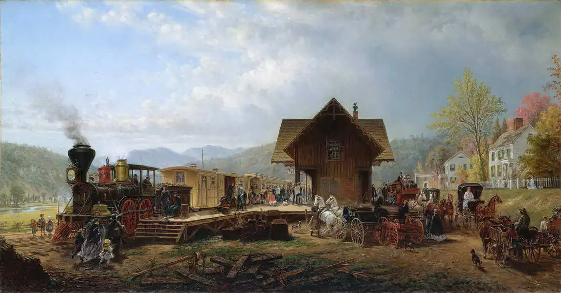 Henry, Edward Lamson: Arrival of a train