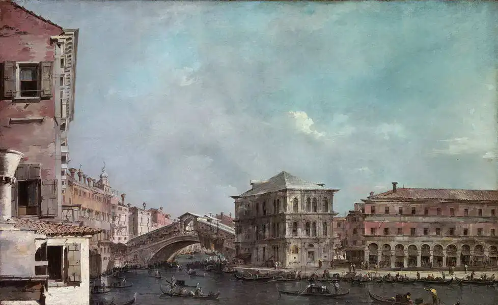 Guardi, Francesco: The Grand Canal nad Rialtem