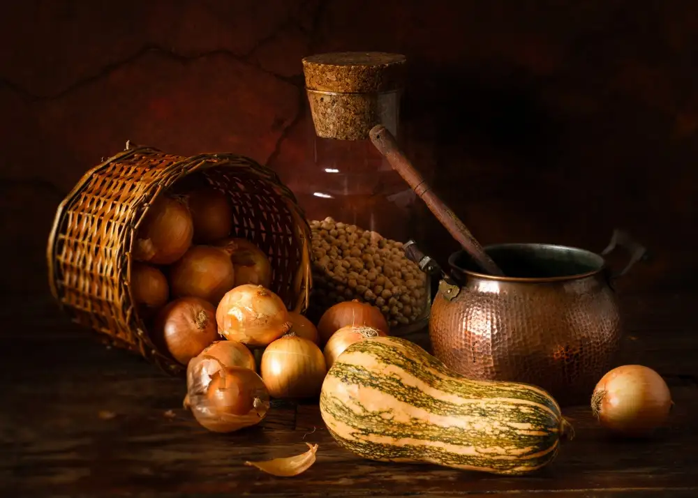 Laercio, Luiz: Onions and pumpkin