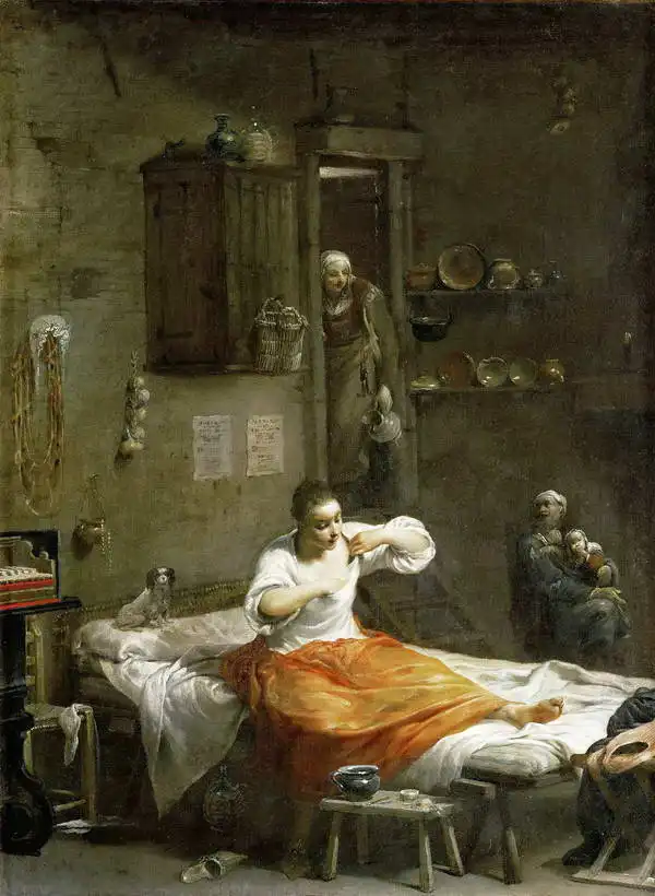 Crespi, Giuseppe Maria: Žena a blechy