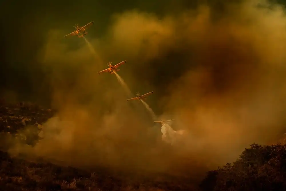 Grambone, Antonio: Boss dei vigili del fuoco del trattore aereo 802 in azione.