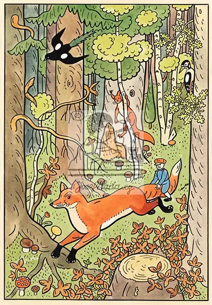 Lada, Josef: Naughty Tales - Chapter on Budulinko Mandelinek 1946