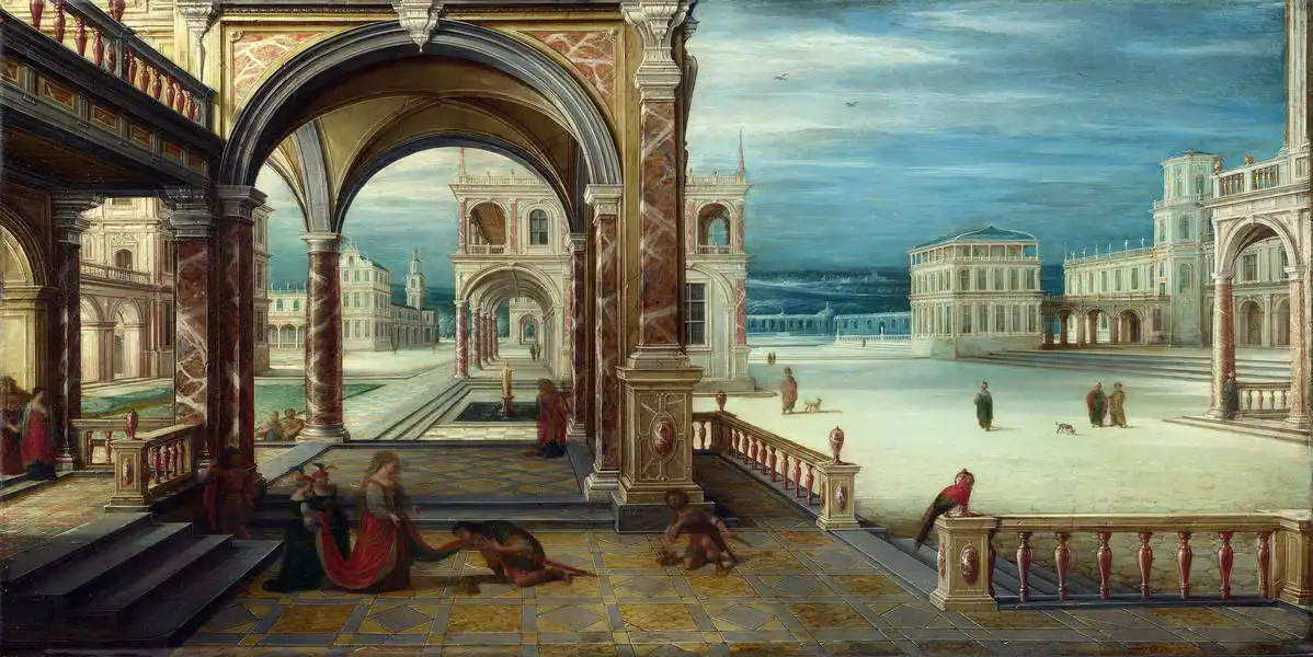 Steenwyck, Hendrick, the younger: Courtyard of renasaince palace