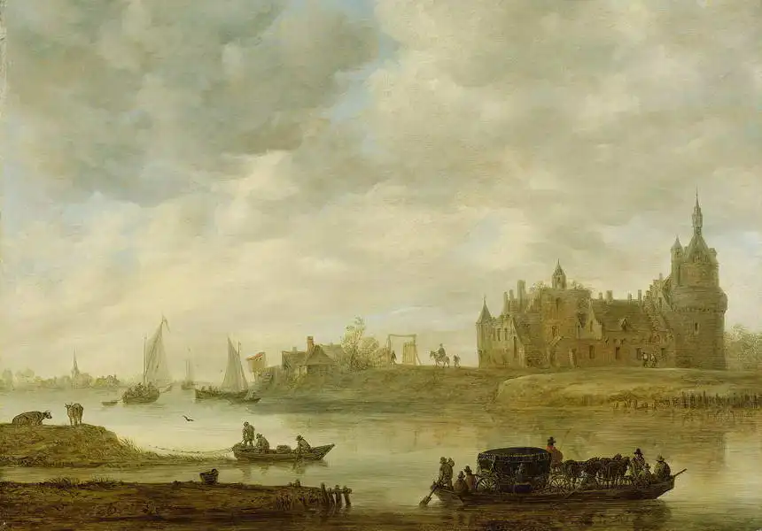 Goyen, Jan van: Pohled na hrad Wijk v Duurstede