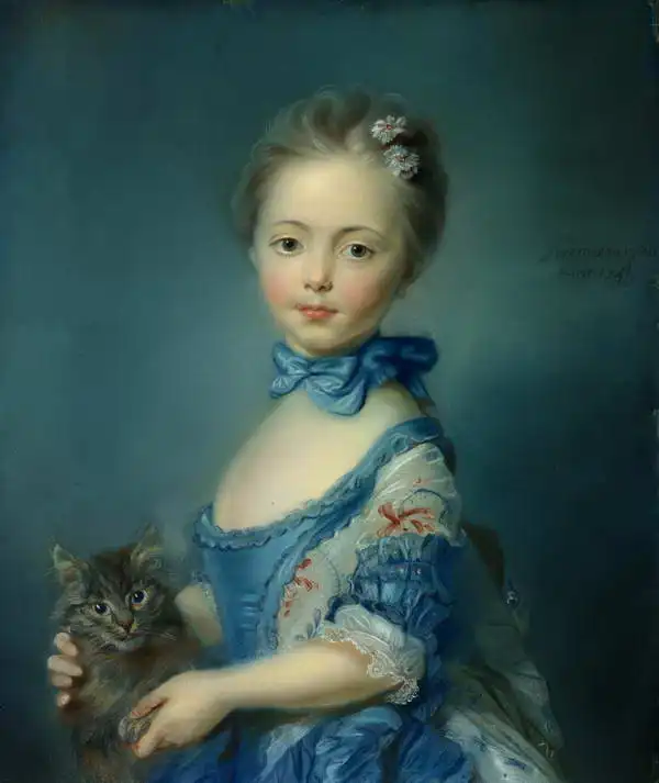 Perronneau, Jean-Baptiste: Dívka s kotětem