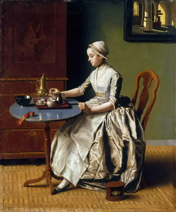 Liotard, J. E.: Pouring chocolate (La Chocolatiere)